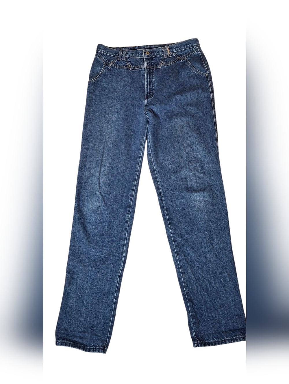 Rockies Vtg Womens Western Hi Rise Bareback Denim Mom Jeans 16/18 36x34 Inseam